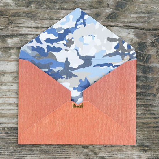 [Orange & Camouflage] Stylish Envelope with Card HOF01J