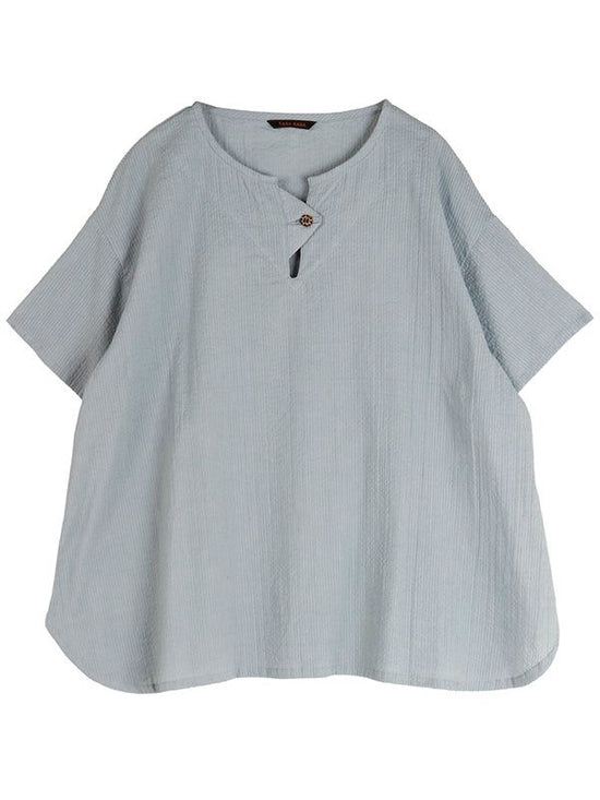 Soccer Pinstripe Cotton Blouse Pullover [Expected to arrive in early May].