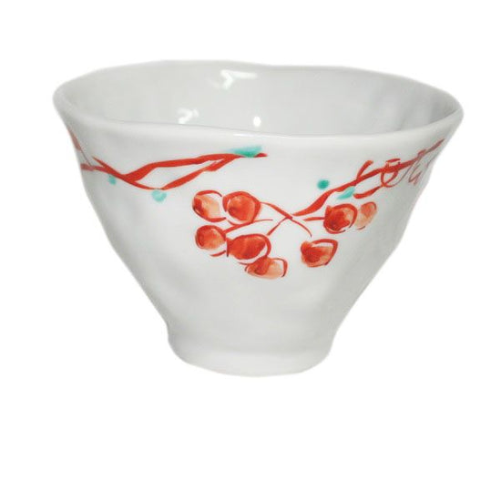 [Eisyou] Rice Bowl with Hand-formed Design of Back to the Mountain (Small)