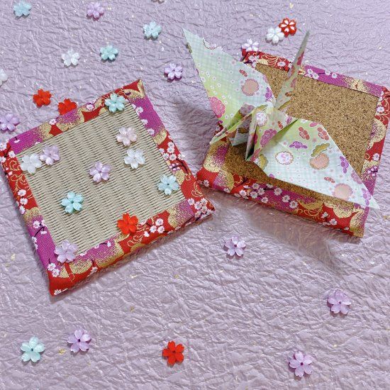 Double-Sided Coaster: Japanese Cherry Blossom (Red) 1
