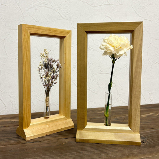 Hida no mori wooden vase [MOKURIN] frame type