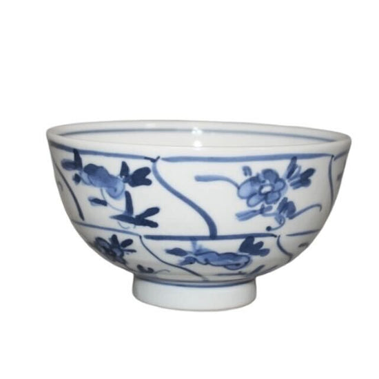 [Eisyou] Rice bowl with a design of a neon sign in underglaze blue