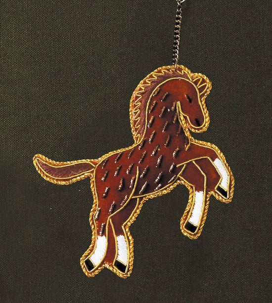 Zari embroidery key ring (horse) M21-1427