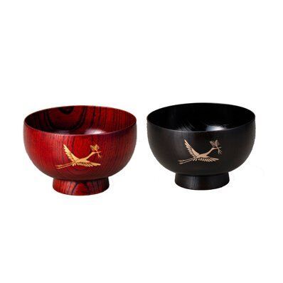 Married Couple Hotei Shiru Bowl, Pine Cranes SO-0322