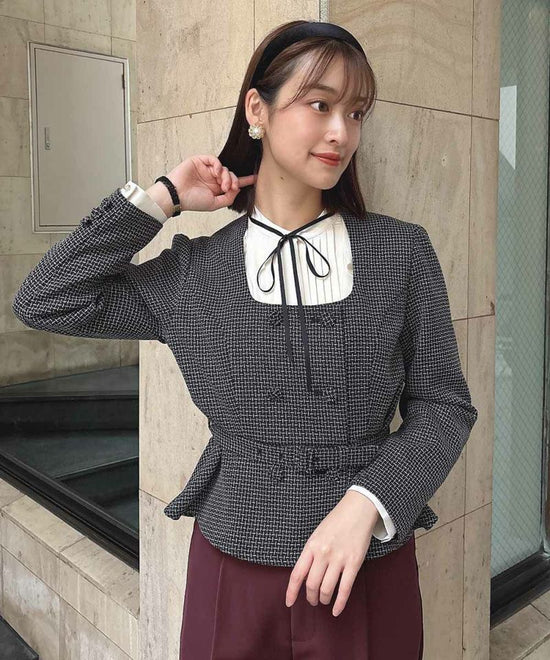 Double-Button Peplum Jacket / an another angelus [51BD01j005].