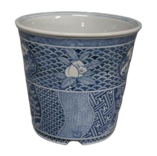 [Eisyou] Orchid bowl, small motif in underglaze blue