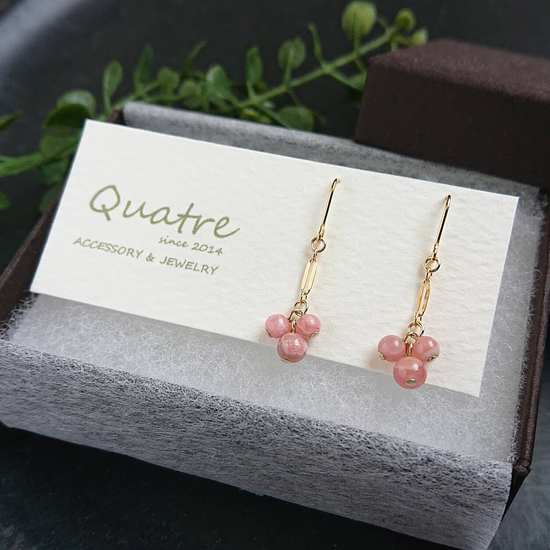 Inca rose Pierced earrings maru