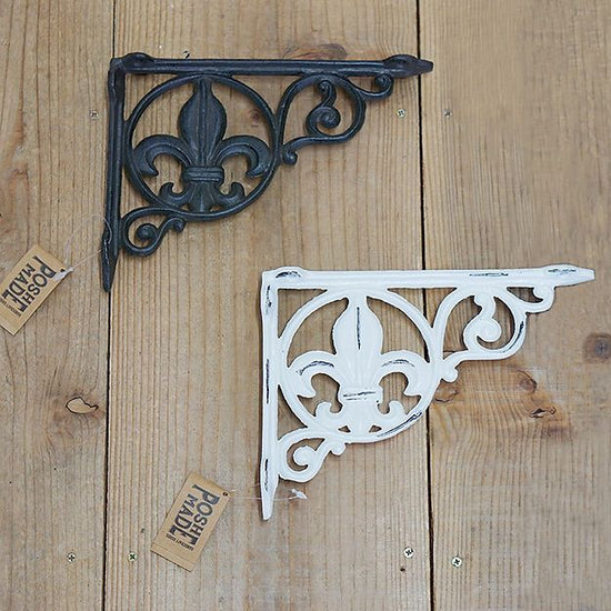 62321 [POSH MADE] Iron Bracket Leaf White