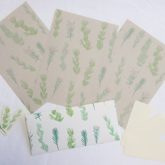 Green Grass and Flowers Letter Set