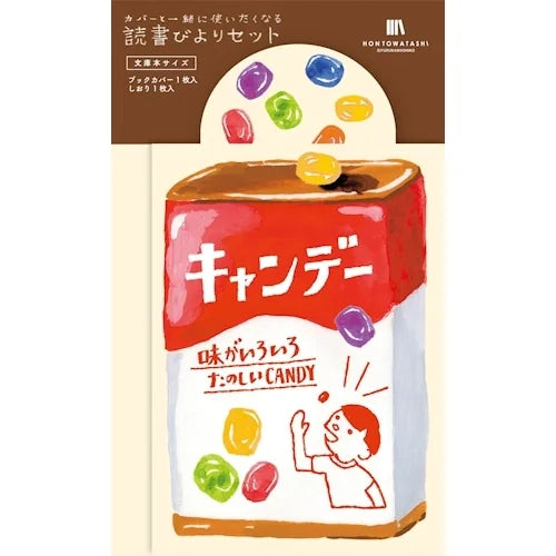 Furukawa Shiko Dokusho-biyori Book Cover & Bookmark Set – Candy