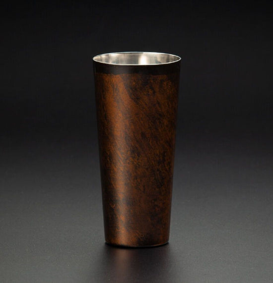 Lacquer-polished cup, double-layer structure, Byakudan series, Pilsner, black SCW-P501