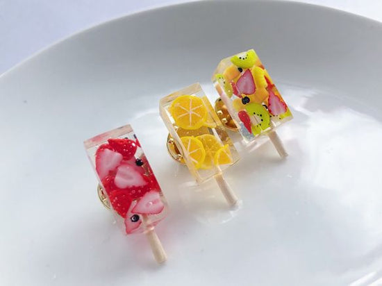 Popsicle pin brooch