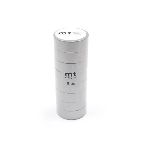 mt Masking Tape 8P – Silver (8 rolls), 15mm×7m