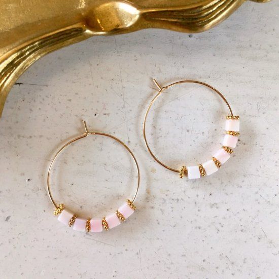 Queen conch shell hoop pierce/earring