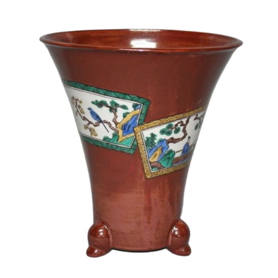 [Eisyou] Orchid Bowl, Kutani design on absorbent paper