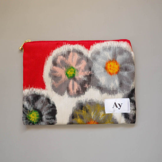 Quilted Pouch Summer Flowers