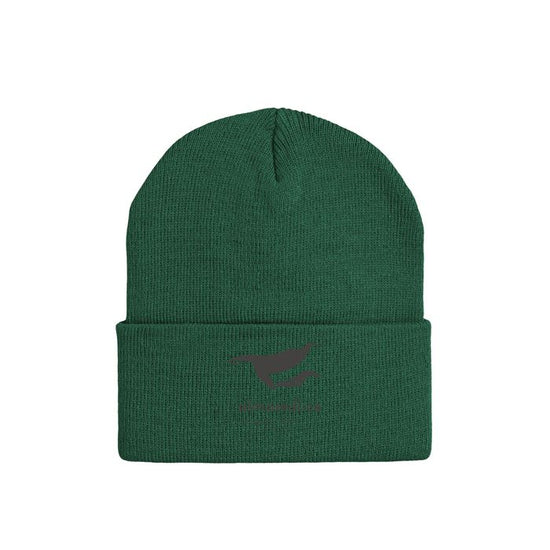 Cuff knit cap green "Humpback whale parent-child bond" type A