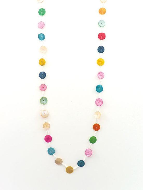 Shell mixed marble necklace