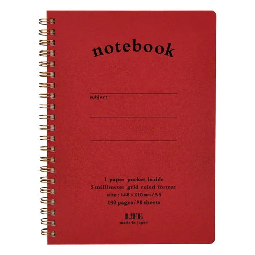 LIFE Pocket Notebook – A5, Red
