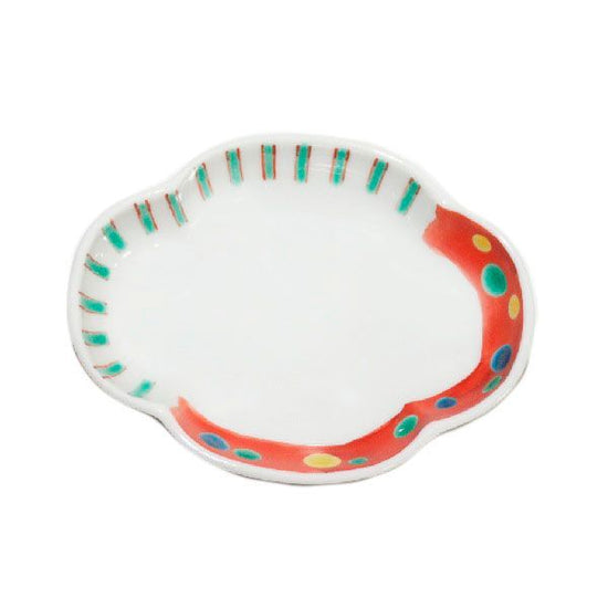 [Eisyou] 3" tsuba-shaped plate with two patterns