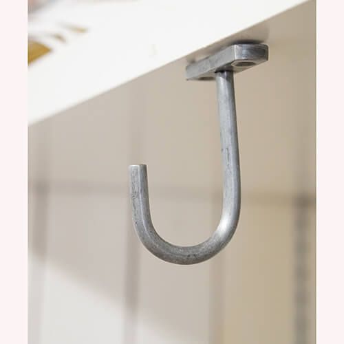 63703 [POSH MADE] Iron Hanging Hook Single Silver