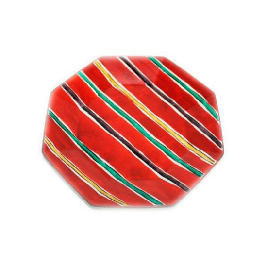 [Eisyou] (Lu) 9" Octagonal Dish with Mamdo Pattern