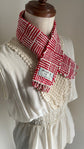 100% Organic cotton handwoven scarf _ WALL / red ♭121