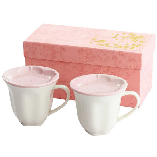 Hana-Utsushi Pair of Mugs with Lids (04621)