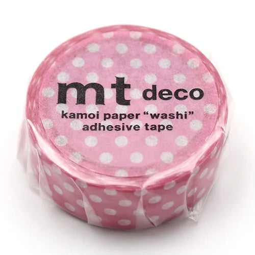 mt Masking Tape – Dot Aurora Pink, 15mm×5m