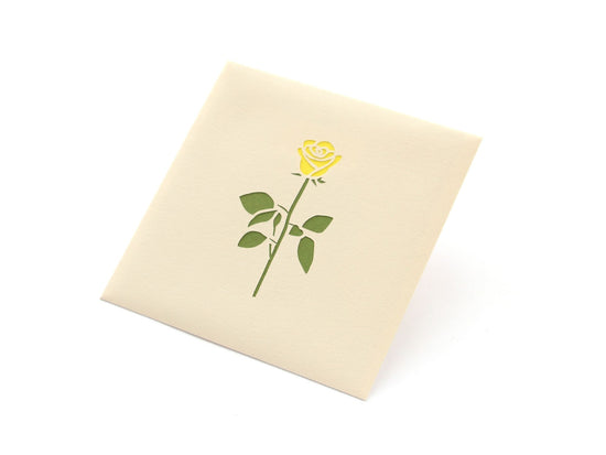 Paper cutout pouch [rose, yellow].