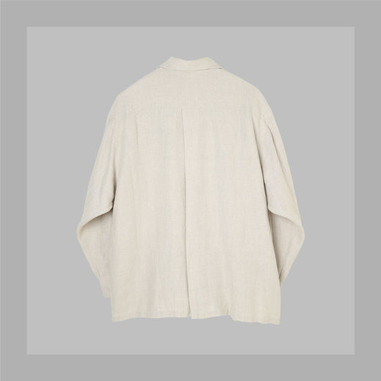 SOWBOW SHIRT -A (Wide Fit) FRENCH LINEN NATURAL