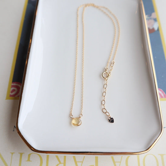 Birthstone necklace Citrine (November)