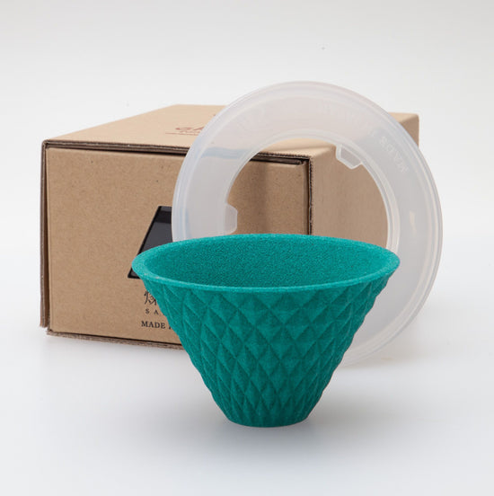 Hasamiyaki Ceramic Coffee Filter Peacock Green (for 1 cup)