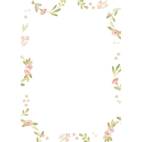 Furukawa Shiko Writing Paper – Flower Wreath