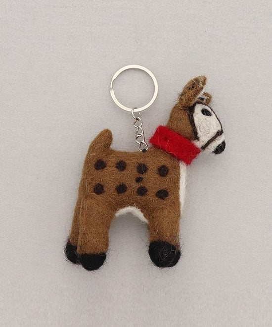 Felt bag charm (key ring) Bambi A24WNX004BR