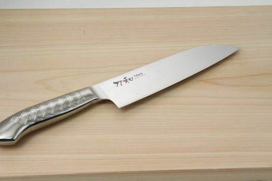 Towa All Stainless Santoku Kitchen Knife 17cm