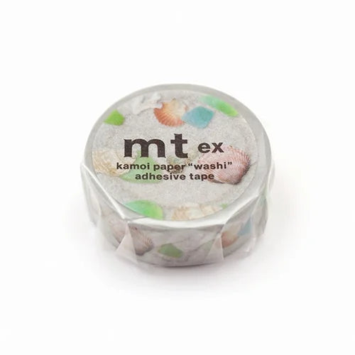 mt Masking Tape ex – Sea Glass & Shells, 15mm×7m