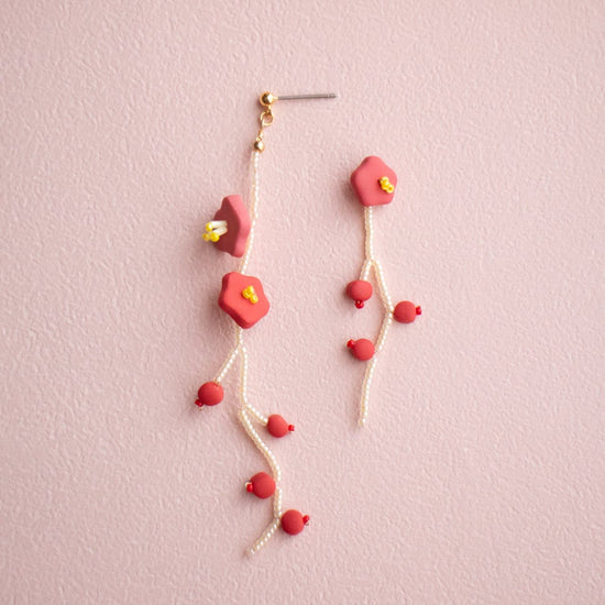 enogu -botanic- plum type-a[Pierced earrings/Clip-on earrings].
