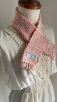 100% Organic cotton handwoven scarf _ WALL / peach ♭122