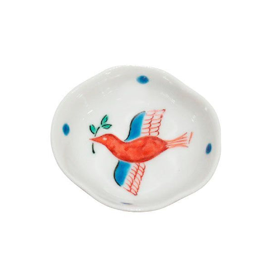 [Eisyou] Mokuri bean dish with bird design adding leaves