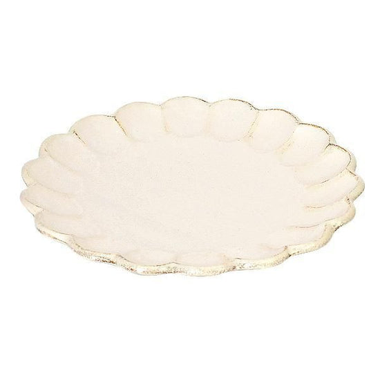 Rinka White 27 Plate White Japanese Tableware Round Large Plate Made in Japan Minoyaki, Stylish, Modern