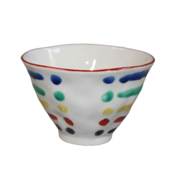 [Eisyou] Rice Bowl with Five-Colored Horizontal Stripes Design (Small)
