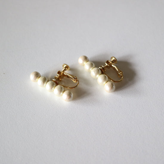 Cotton Pearl Pierce/Earrings 5p