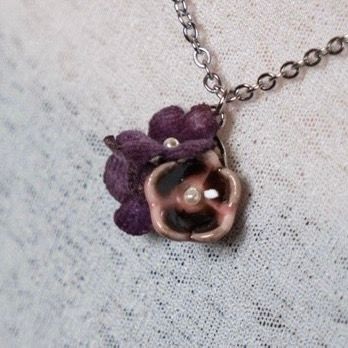 [Kutani Flower] Necklace (purple)