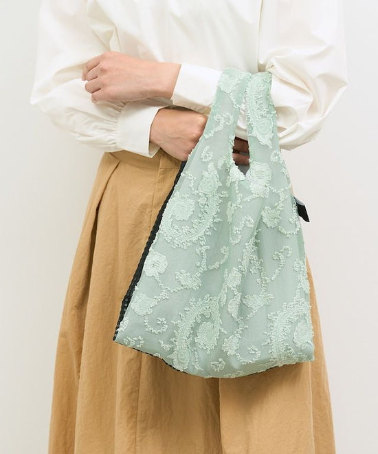 TWINS bag <S> [ice green paisley × black check]