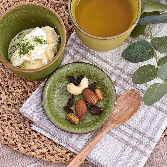 Veggie Color Olive Otsumami Tray, green type, Japanese tableware, condiment dish, made in Japan, Minoyaki, Sake, stylish, modern