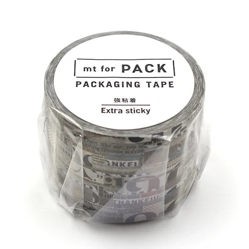 mt forPACK Packing Tape – English Newspaper Collage, 45mm×15m