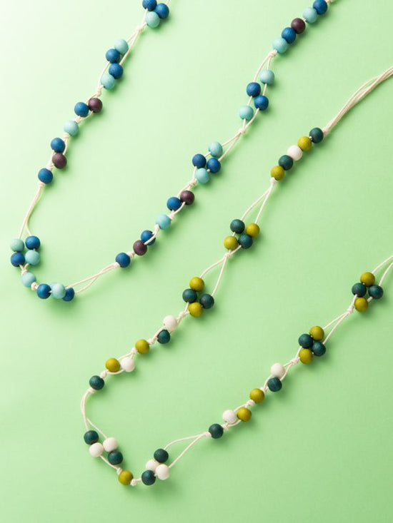 Wood crush dot necklace (2 colors)
