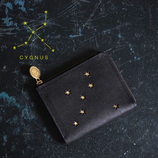 L-Shaped Zipper Wallet ( CYGNUS Black) CYGNUS Star Cowhide