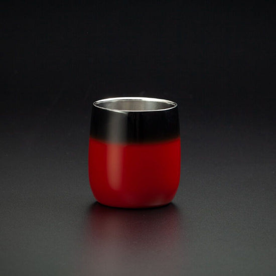 Lacquer polished cup, double-layer structure, Sai series, Dharma, Red color SCW-D602